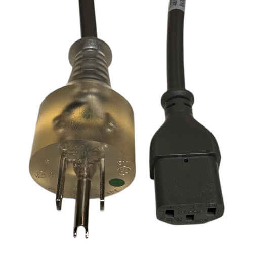 Volex 17031-8-S2 Hospital Grade Power Cord 5-15P C13 IEC Equipment Cable 18/3, Rated 10A 125VAC, UL/CSA, 8' Long, Gray