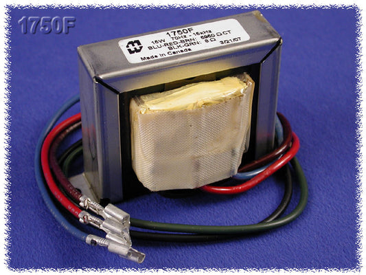 Hammond 1750F Output Transformer, Guitar Amp, 6,950 C.T. Ohm Pri., 8 Ohm Sec., 15W