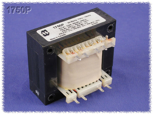 Hammond 1750P Output Transformer, Guitar Amp, 126, 500, 2,000 Ohm Pri., 2, 4, 8, 16 Ohm Sec., 50W