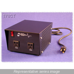 Hammond 178GT Isolation Transformer, Toroidal, Plug-In 120VAC to 120VAC, 1500VA, 178 Series