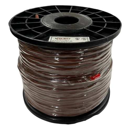 Priority Wire & Cable 18-02TSTAT 18AWG 5 Conductor Brown PVC Thermostat Wire, CSA/UL/cUL 150V 60C, 75 Meter Roll