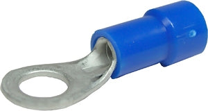 PICO 1809-CP Blue 16-14AWG 3/8" Ring Terminal Connector, Vinyl Insulated, 100/Pack