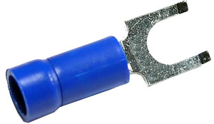 PICO 1833-BP Blue 16-14AWG #6 Flanged Spade Connector / Fork Terminal, Vinyl Insulated, 7/Pack