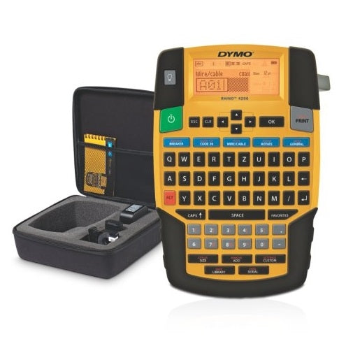 Dymo Rhino 1835374 4200 Industrial Label Maker Kit with Carry Case and 1 Roll of 1/2" All-Purpose Vinyl Labels