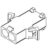 Molex .093" 2 Pin Inline Locking Plug 19-09-2029P