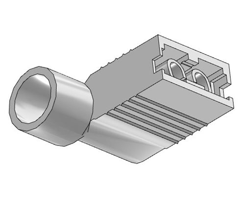 Molex 19007-0029 Blue 16-14AWG .187" Female Flag Connector, Fully Nylon Insulated, 100/Pack