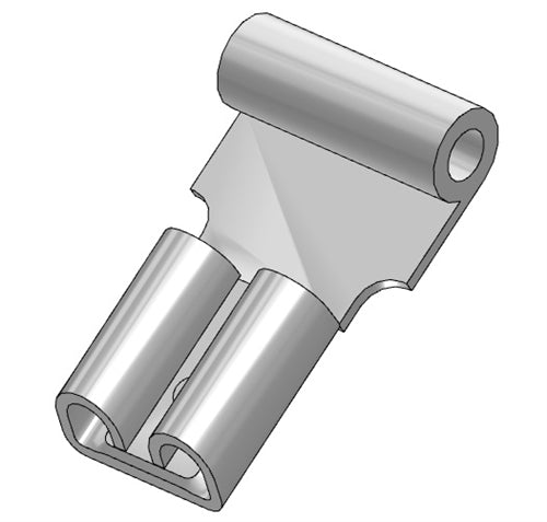 Molex 19008-0001 Non-Insulated 22-18AWG .187" Female Flag Connector, 100/Pack
