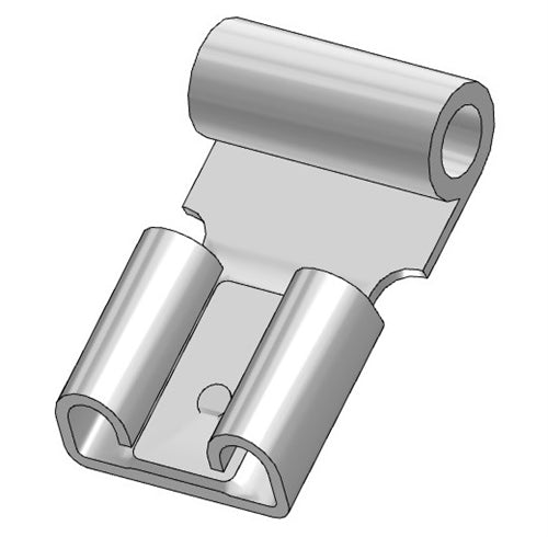 Molex 19008-0024 Non-Insulated 16-14AWG .250" Female Flag Connector, 100/Pack
