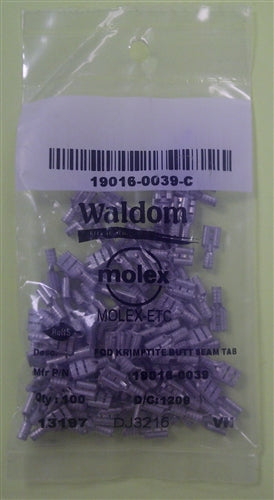 Molex 19016-0039 Non-Insulated 16-14AWG .187" Female Quick Connector, 100/Pack