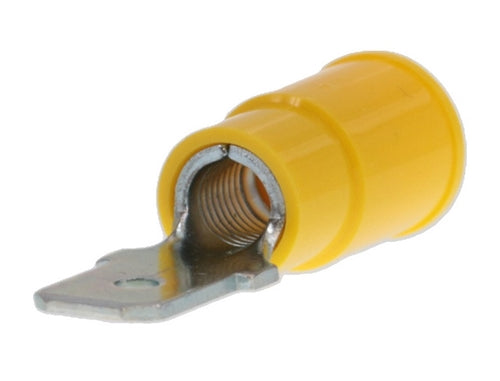 Molex 19023-0008 Yellow 12-10AWG .250" Male Quick Connector, Vinyl Insulated, 100/Pack
