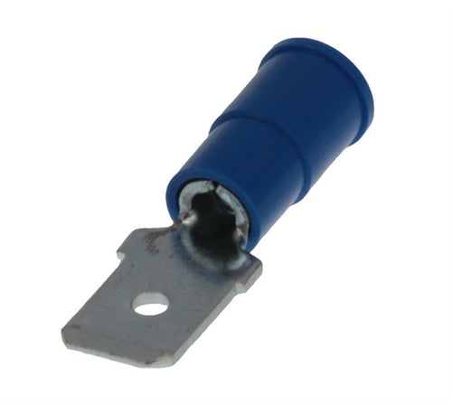 Molex 19023-0012 Blue 16-14AWG .250" Male Quick Connector, Vinyl Insulated, 100/Pack