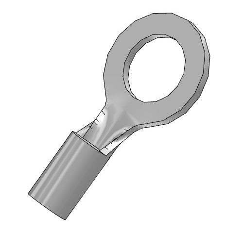 Molex 19069-0037 Non-Insulated 22-18AWG #10 Ring Terminal Connector, 100/Pack
