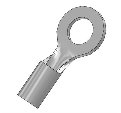 Molex 19069-0054 Non-Insulated 22-18AWG #6 Ring Terminal Connector, 100/Pack