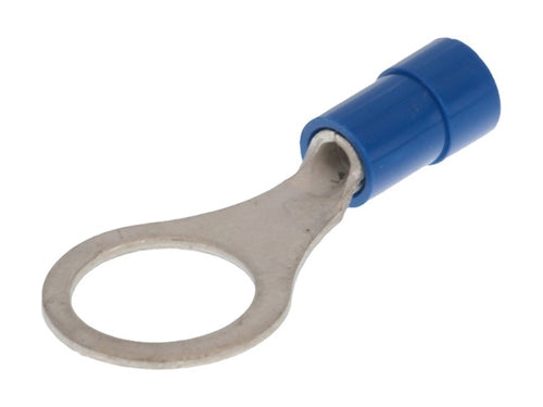 Molex 19070-0059 Blue 16-14AWG 3/8" Ring Terminal Connector, Vinyl Insulated, 100/Pack