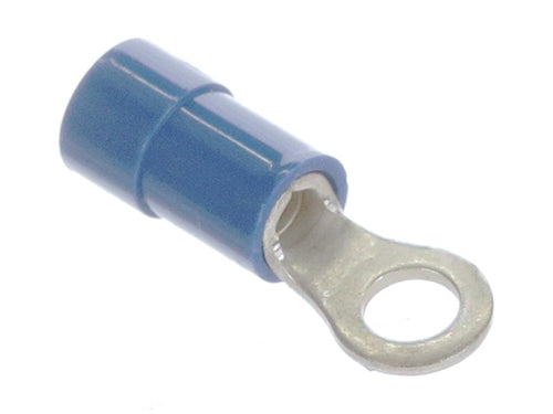 Molex 19070-0069 Blue 16-14AWG #6 Ring Terminal Connector, Vinyl Insulated, 100/Pack