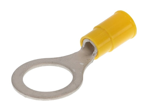 Molex 19070-0109 Yellow 12-10AWG 1/2" Ring Terminal Connector, Vinyl Insulated, 100/Pack