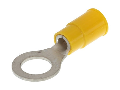 Molex 19070-0136 Yellow 12-10AWG 5/16" Ring Terminal Connector, Vinyl Insulated, 100/Pack
