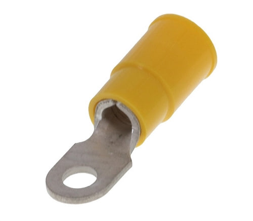 Molex 19070-0143 Yellow 12-10AWG #6 Ring Terminal Connector, Vinyl Insulated, 100/Pack
