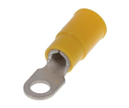 Molex 19070-0145 Yellow 12-10AWG #8 Ring Terminal Connector, Vinyl Insulated, 100/Pack
