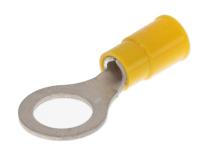 Molex 19070-0153 Yellow 12-10AWG 3/8" Ring Terminal Connector, Vinyl Insulated, 100/Pack