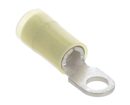 Molex 19073-0222 Yellow 12-10AWG #8 Ring Terminal Connector, Nylon Insulated, 100/Pack