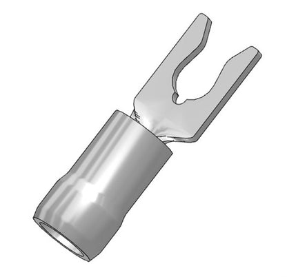 Molex 19115-0024 Blue 16-14AWG #6 Locking Spade Connector / Fork Terminal, Nylon Insulated, 100/Pack