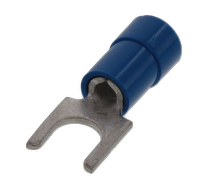 Molex 19131-0014 Blue 16-14AWG #10 Spade Connector / Fork Terminal, Vinyl Insulated, 100/Pack
