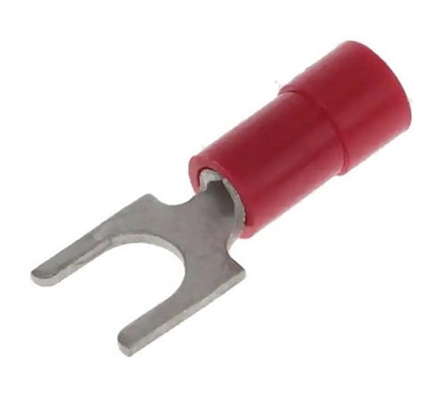 Molex 19131-0034 Red 22-18AWG #10 Spade Connector / Fork Terminal, Vinyl Insulated, 100/Pack