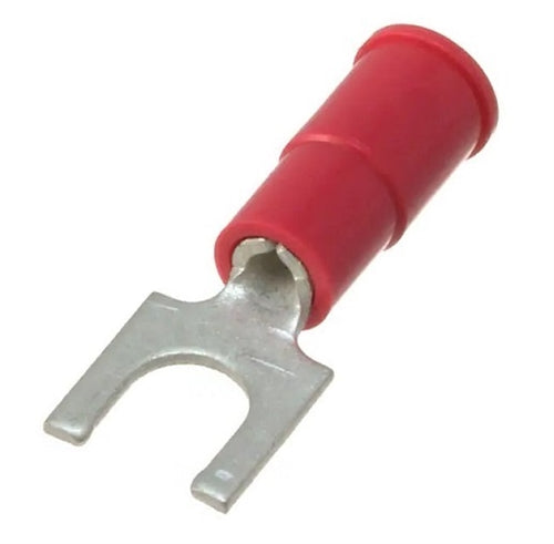 Molex 19131-0036 Red 22-18AWG #8 Spade Connector / Fork Terminal, Vinyl Insulated, 100/Pack