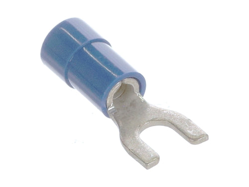 Molex 19144-0018 Blue 16-14AWG #6 Spade Connector / Fork Terminal, Vinyl Insulated, 100/Pack