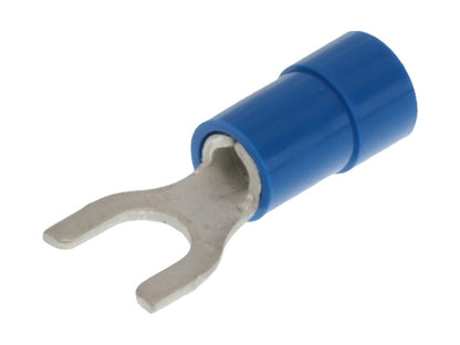 Molex 19144-0020 Blue 16-14AWG #8 Spade Connector / Fork Terminal, Vinyl Insulated, 100/Pack