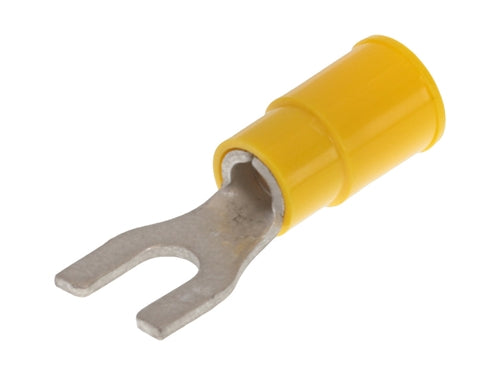 Molex 19144-0039 Yellow 12-10AWG #8 Spade Connector / Fork Terminal, Vinyl Insulated, 100/Pack