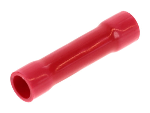 Molex 19154-0004 Red 22-18AWG Butt Splice Connector, Vinyl Insulated, 100/Pack