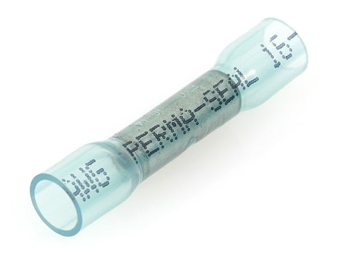 Molex 19164-0044 Blue 16-14AWG Perma-Seal Butt Splice Connector, 100/Pack