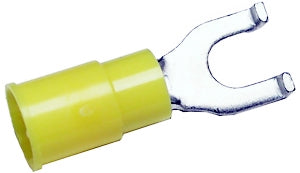 PICO 1933-13 Yellow 12-10AWG #6 Flanged Spade Connector / Fork Terminal, 5/Pack