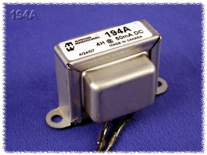 Hammond 194A Replacement / Upgrade Guitar Choke 4H 50mA, Similar to Mfr# FENDER 125C3A & 022707
