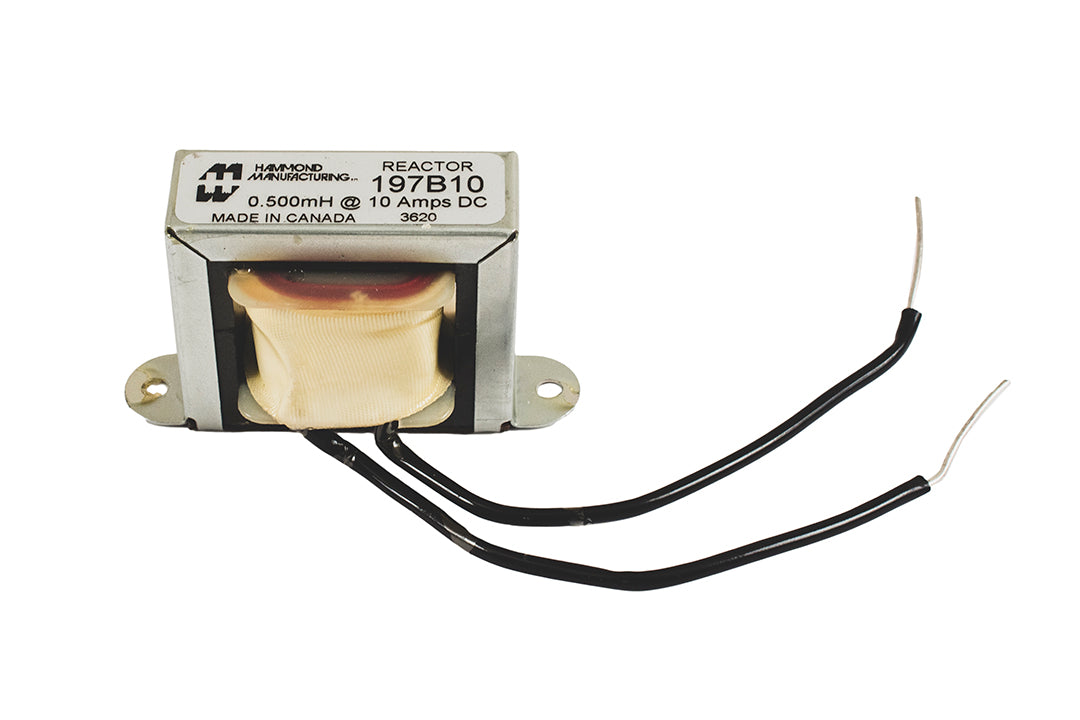Hammond 197B10 High Frequency Reactor, 0.5 Mh, 10A, Wire Leads, 6 Inch Min.