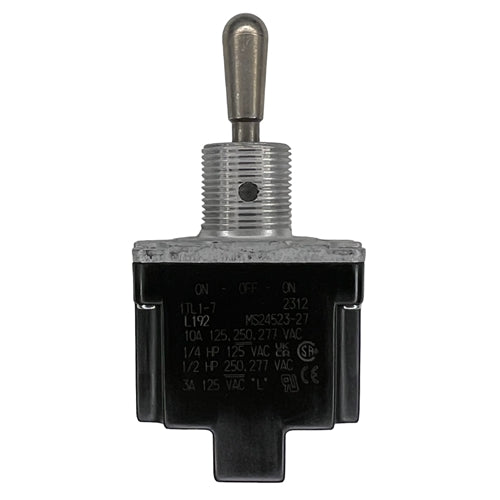 Honeywell 1TL1-7 Toggle Switch SPDT (On)-Off-(On) 10A/125VAC, Non-Locking Lever, Sealed, Screw Terminals, UL CSA