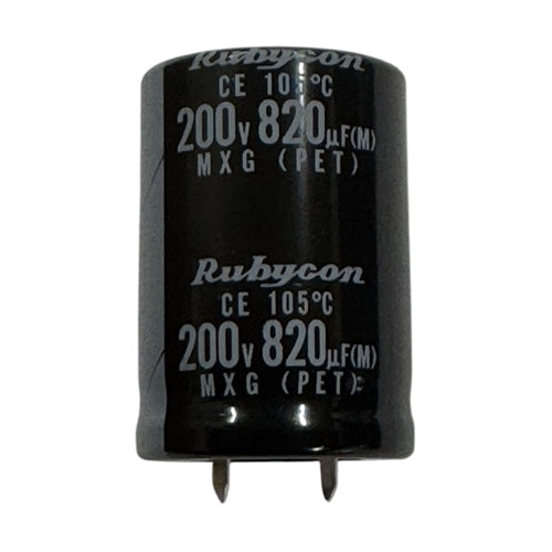 Rubycon 200MXG820MEFCSN Electrolytic Snap-In Capacitor 820uF 200V 105C (25mm x 35mm)