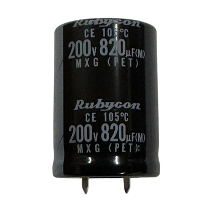 Rubycon 200MXG820MEFCSN Electrolytic Snap-In Capacitor 820uF 200V 105C (25mm x 35mm)