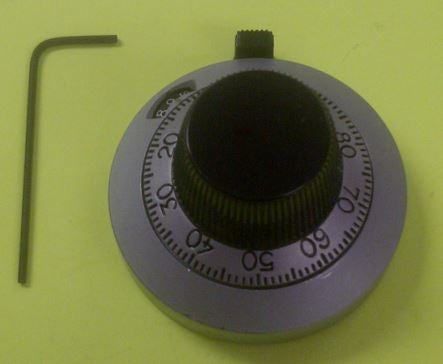 Vishay Spectrol 21-A-11 Counting Dial for 10 Turn Potentiometers, Also Compatible with 15 Turn, for 1/4" Diameter Shaft