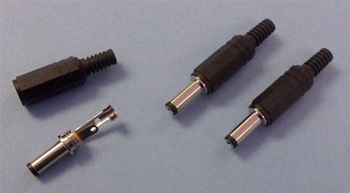 Philmore 210L Long DC Coaxial Power Plug 2.1mm x 5.5mm, Overall Length 1-7/16"