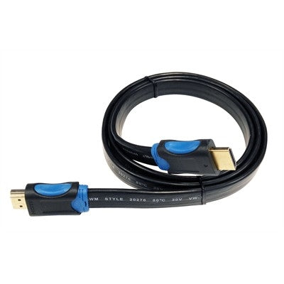 Circuit-Test 214-4702 Flat Male - Male (2M) High Speed HDMI Cable with Ethernet, 4K Ultra HD (2160P)