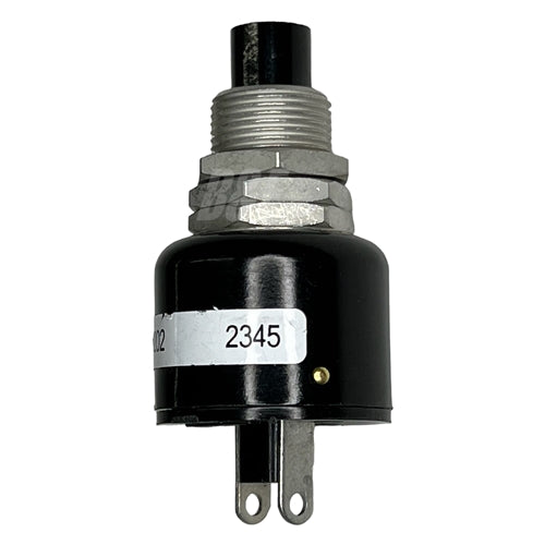 Grayhill 2202 Push Button Switch SPST On-(Off) N/C, 10A@115VAC, Black Plunger, Solder Terminals