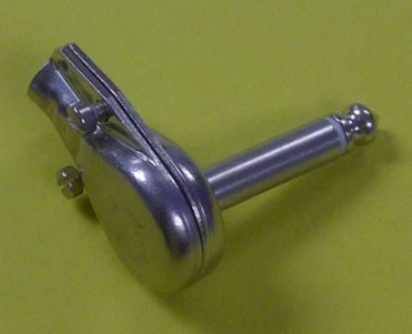 Switchcraft 228 2 Pole Mono 1/4" Flat Metal Right Angle Phone Plug, Nickel Plated, Solder Contacts