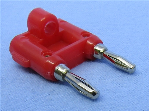 Philmore 2362 Dual Red Banana Plug with Set Screws, 0.75" Center to Center Spacing