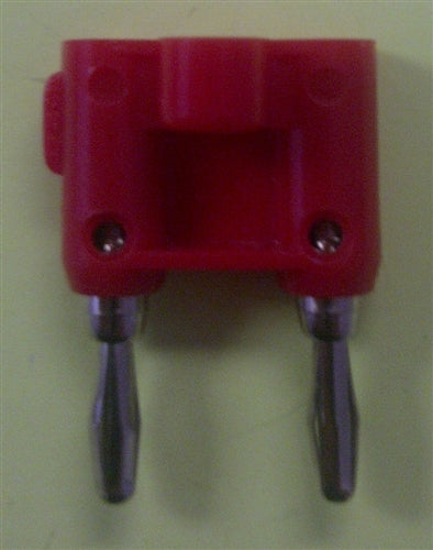 Philmore 2362 Dual Red Banana Plug with Set Screws, 0.75" Center to Center Spacing