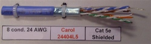 General Cable 24404L5 Carol 24AWG Cat5e Cable Blue (2133496E) Shielded (305M = Full Roll)
