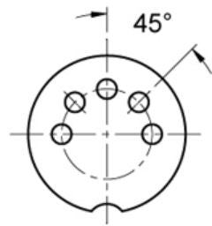 Mode 25-150-1 Inline 5 Pin DIN Jack