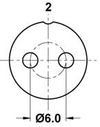 Mode 25-722-1 Inline 2 Pin Microphone Plug